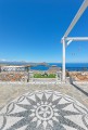 Lindos Vigli Private Villa galley-style kitchen sea view