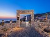 Lindos Vigli Private Villa entrance at night