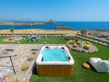Lindos Vigli Private Villa jacuzzi with sea view